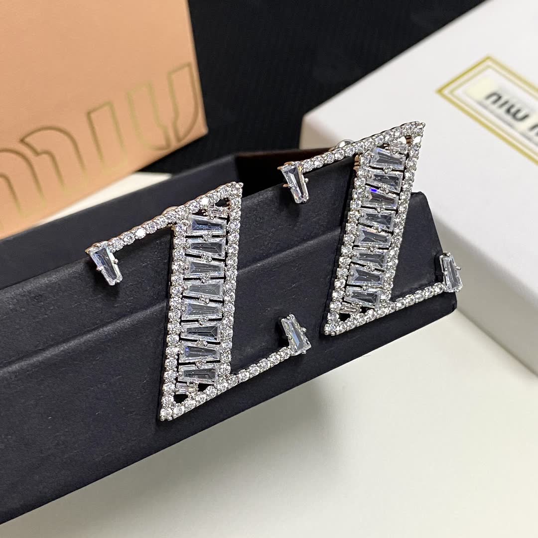 Miu Miu Z-shaped Earrings